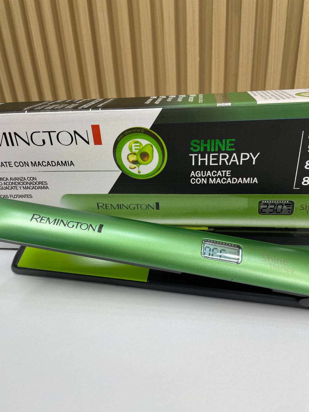 Plancha Profesional Shine Therapy de Remington – Brillo Intenso con Aguacate y Macadamia