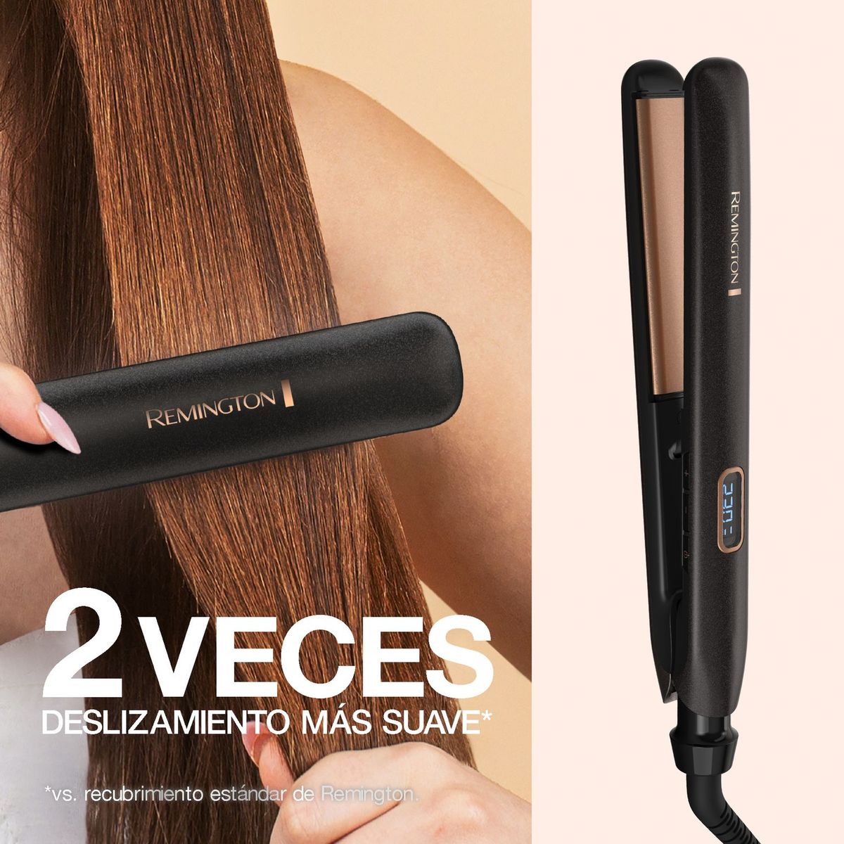 Plancha Profesional Shine Therapy de Remington – Brillo Intenso con Aguacate y Macadamia